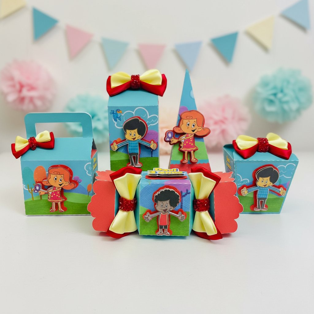 Kit Festas 20 Caixas personalizadas 3 Palavrinhas