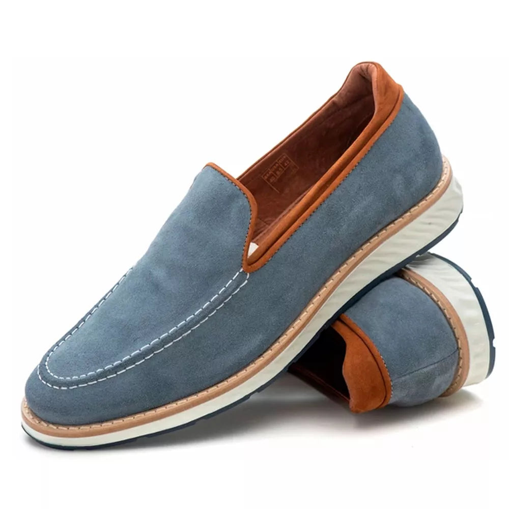 Sapato Chelsea 9008 Azul Camurça